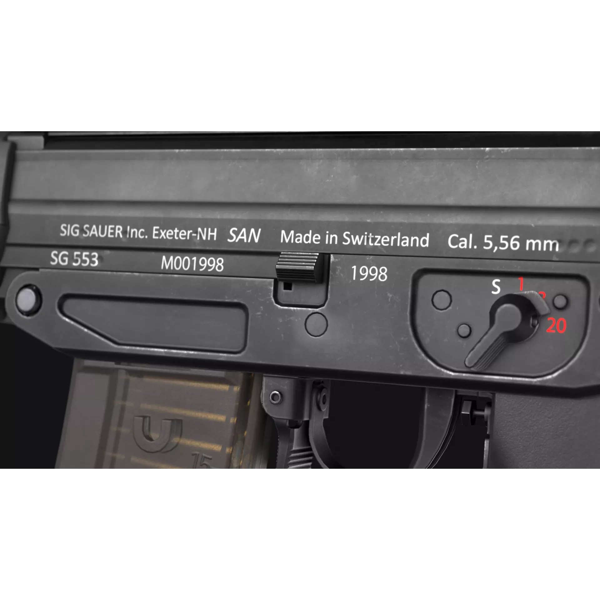 SIG SG 553 and SG 553-R Assault Rifle Pack - Low-Poly Game-Ready 3D Model - View 16