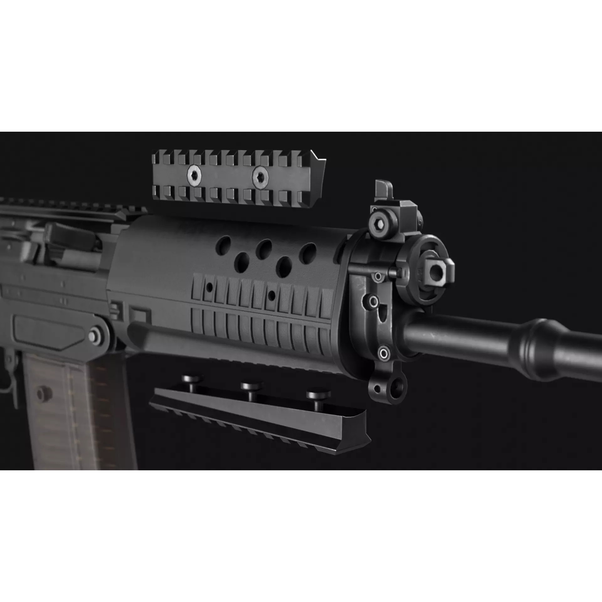 SIG SG 553 and SG 553-R Assault Rifle Pack - Low-Poly Game-Ready 3D Model - View 18