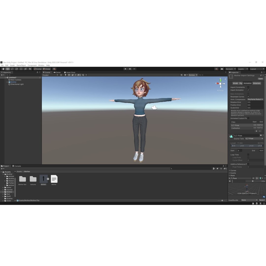 Mother Cartoon Woman 3D Model – Rigged Low-Poly Character for Animation - View 31