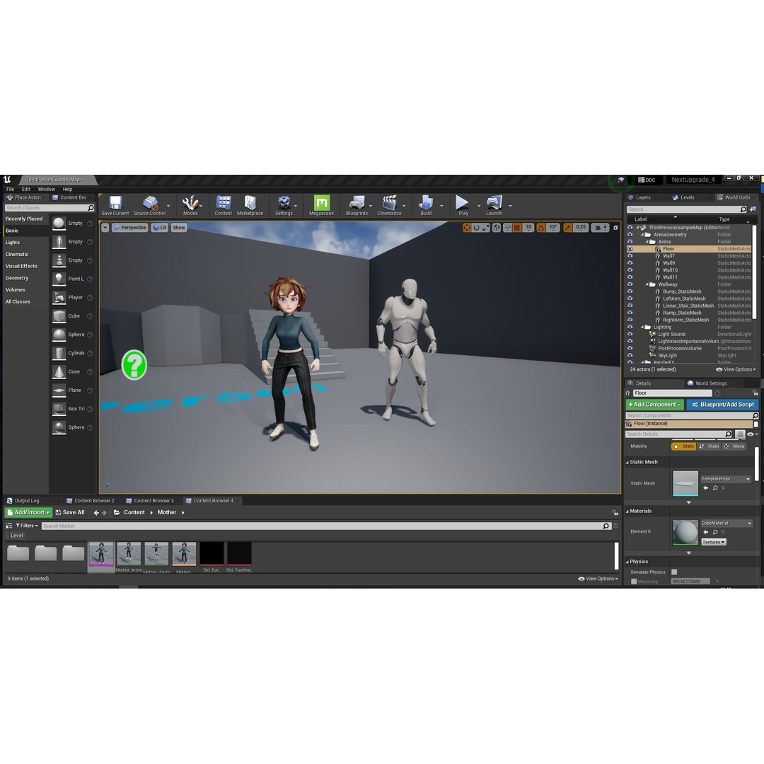 Mother Cartoon Woman 3D Model – Rigged Low-Poly Character for Animation - View 35