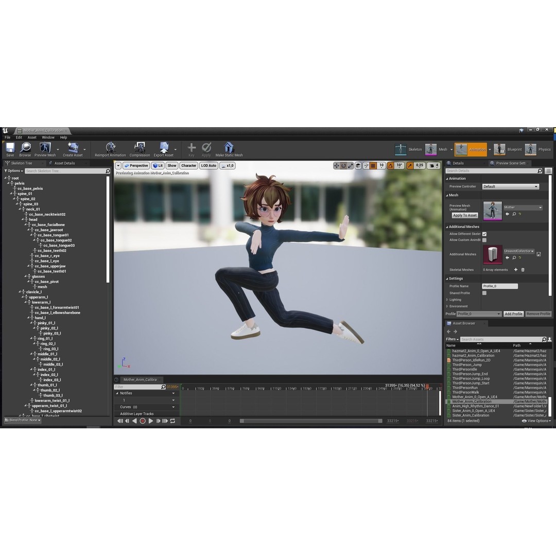Mother Cartoon Woman 3D Model – Rigged Low-Poly Character for Animation - View 37