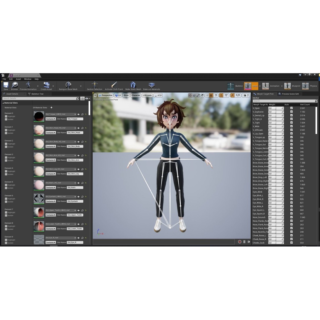 Mother Cartoon Woman 3D Model – Rigged Low-Poly Character for Animation - View 38