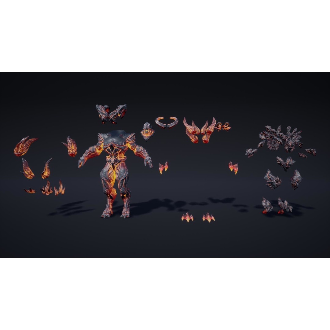 Fantasy Enemies 3D Model – Low Poly Game Characters, Rigged, PBR