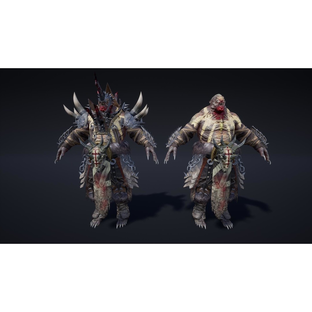 Fantasy Enemies 3D Model – Low Poly Game Characters, Rigged, PBR - View 12