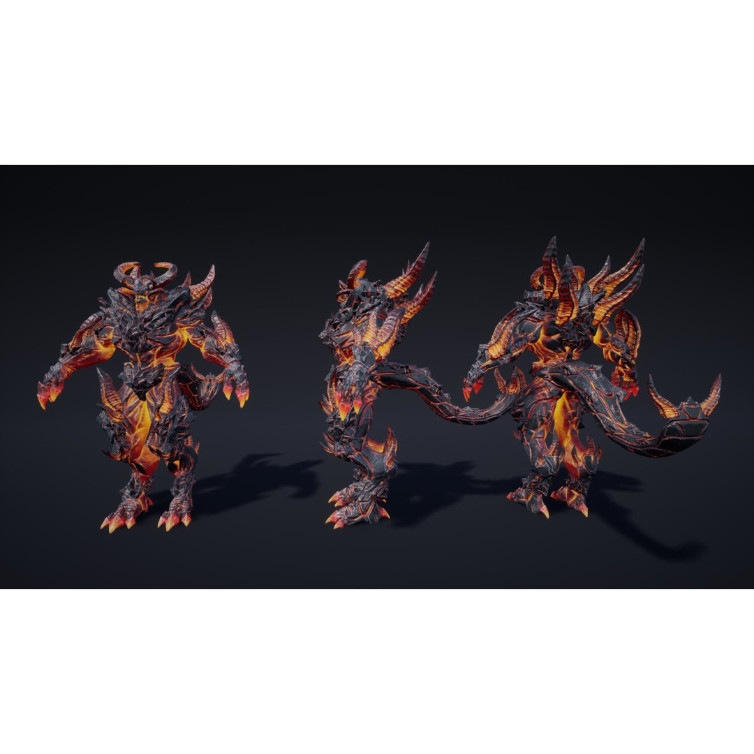 Fantasy Enemies 3D Model – Low Poly Game Characters, Rigged, PBR - View 17