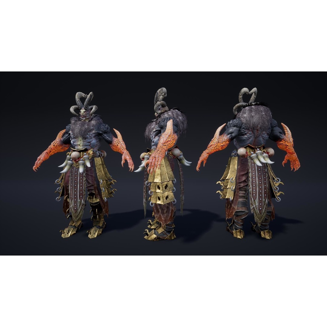 Fantasy Enemies 3D Model – Low Poly Game Characters, Rigged, PBR - View 3