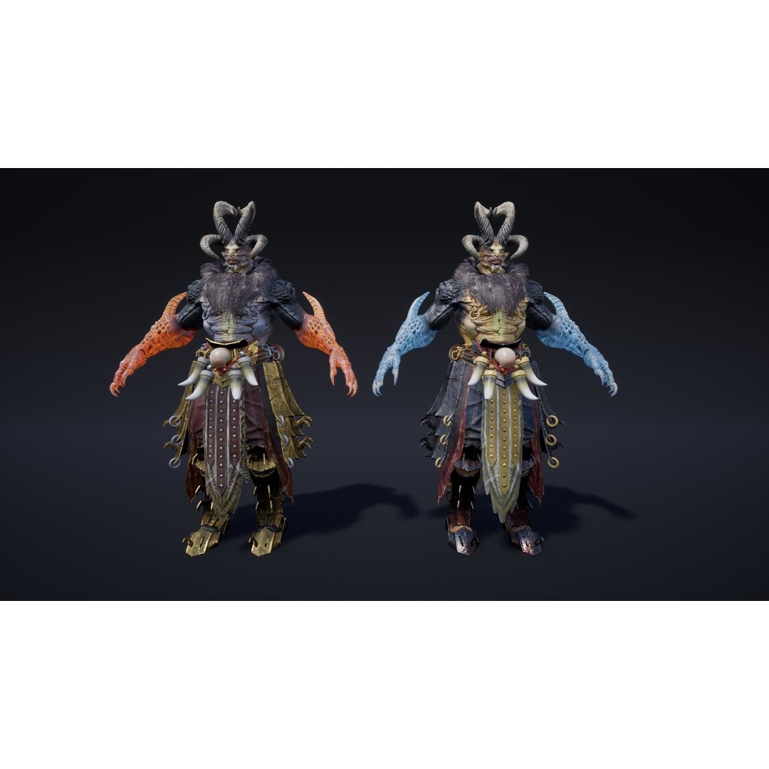 Fantasy Enemies 3D Model – Low Poly Game Characters, Rigged, PBR - View 4