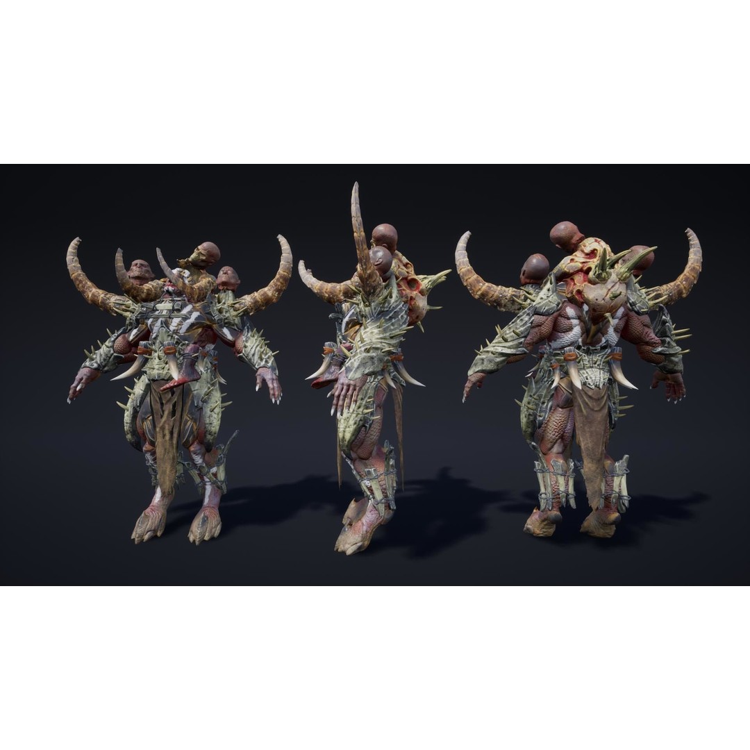 Fantasy Enemies 3D Model – Low Poly Game Characters, Rigged, PBR - View 7