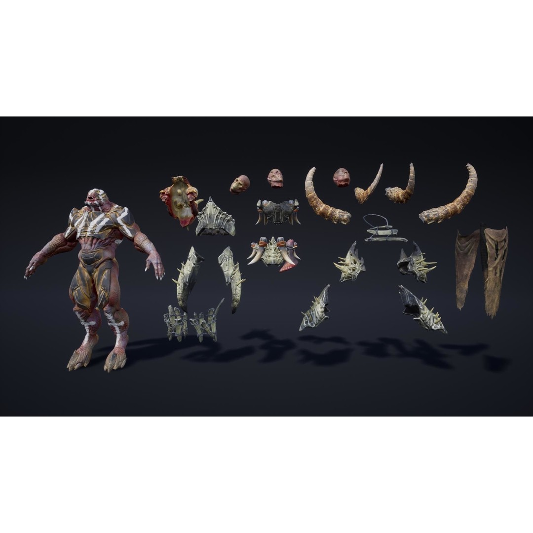 Fantasy Enemies 3D Model – Low Poly Game Characters, Rigged, PBR - View 9