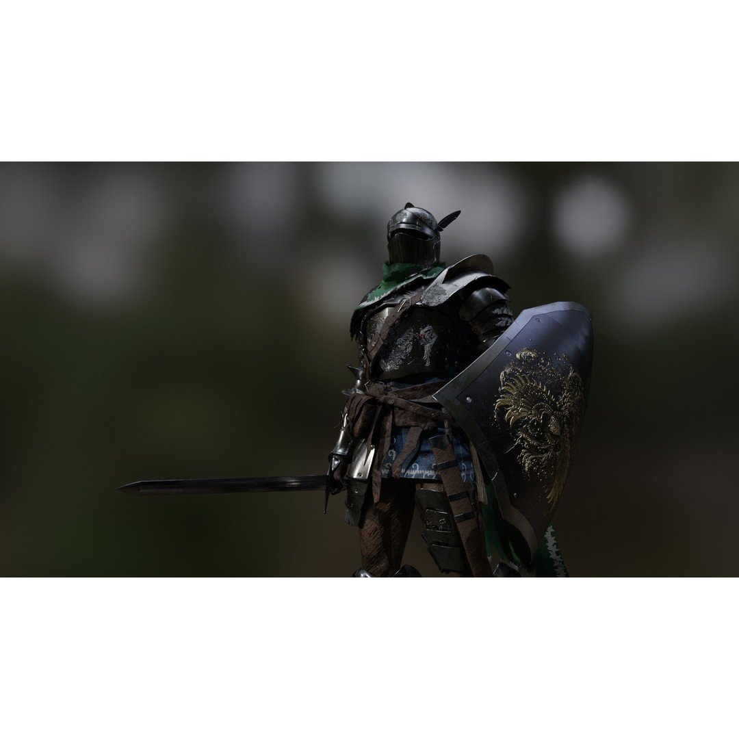 Knight Traveler 3D Model – Low Poly Rigged Character with PBR Textures - View 12