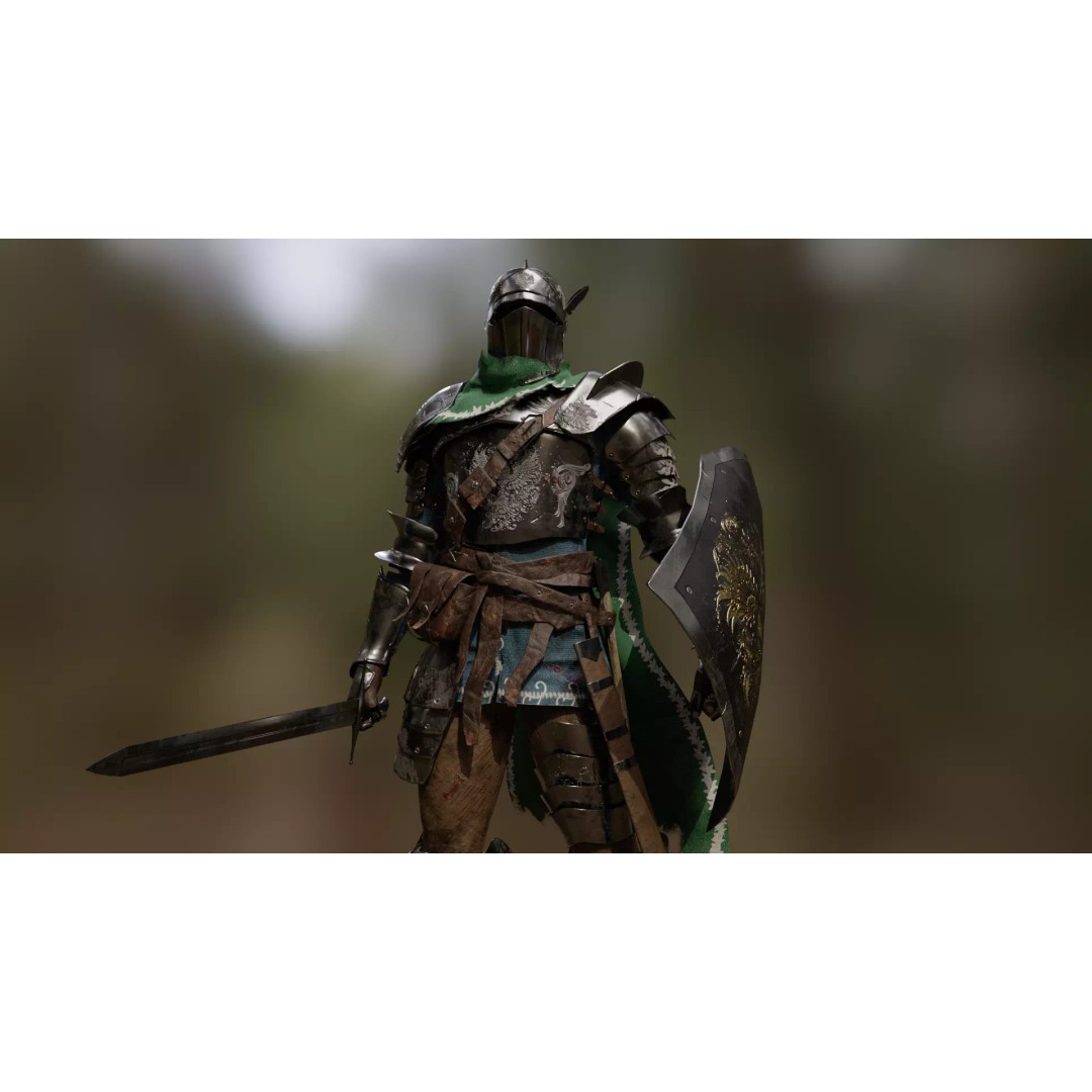 Knight Traveler 3D Model – Low Poly Rigged Character with PBR Textures - View 2