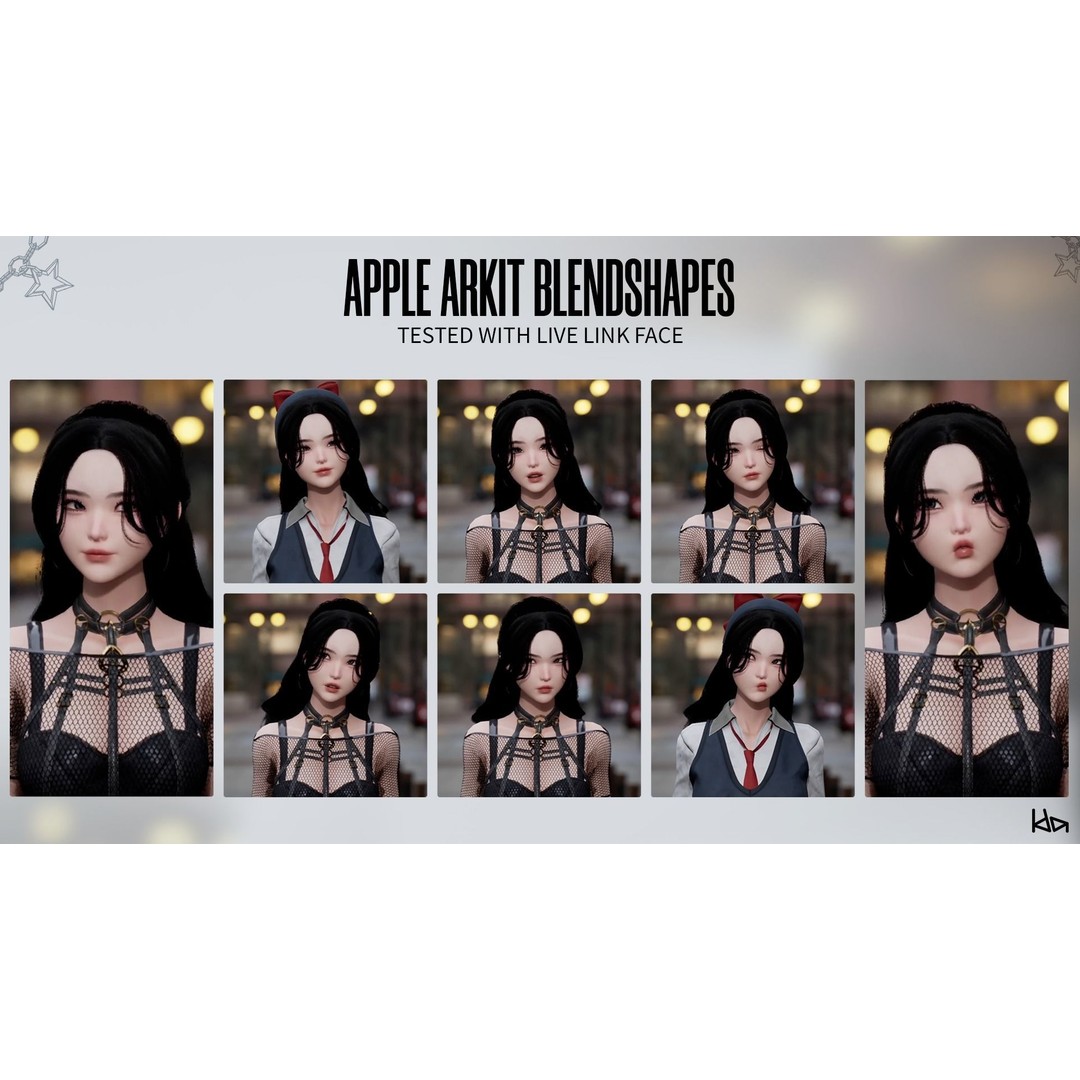 K-POP Series Sun 3D Model – Game Ready Low-Poly Character, FBX, OBJ - View 10