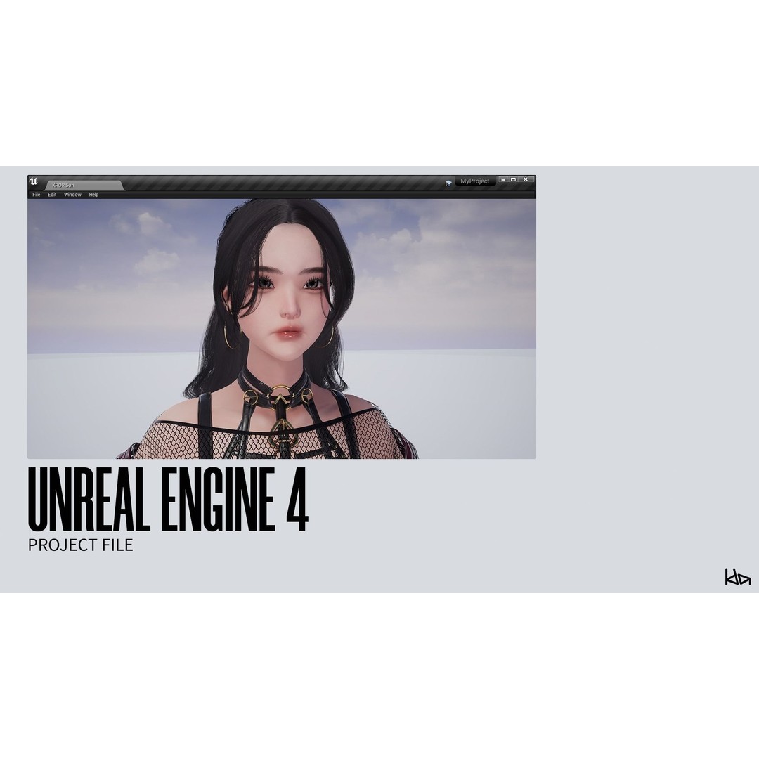 K-POP Series Sun 3D Model – Game Ready Low-Poly Character, FBX, OBJ - View 28