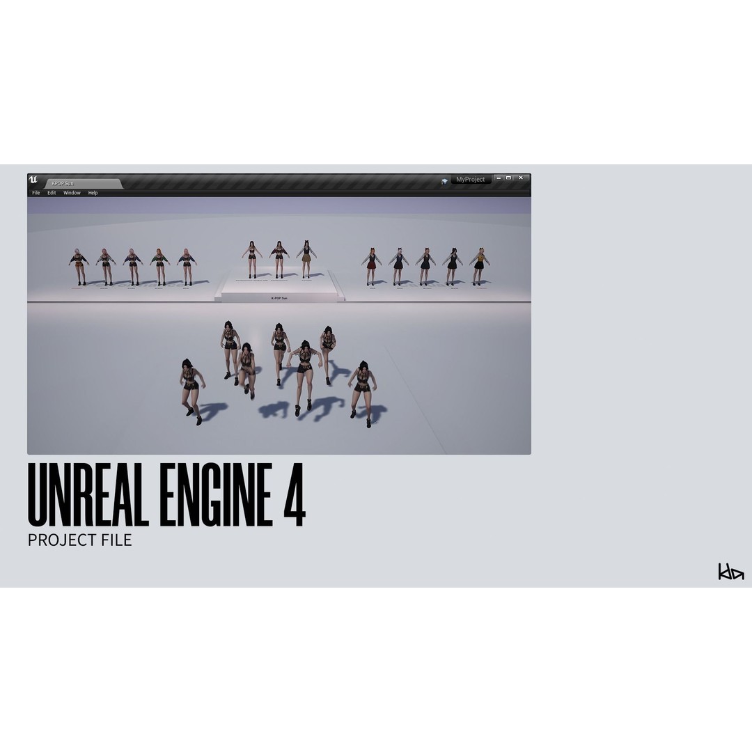 K-POP Series Sun 3D Model – Game Ready Low-Poly Character, FBX, OBJ - View 30