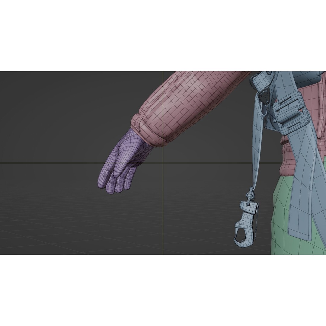 WWII US Soldier Pilot 3D Model – Rigged Character with PBR Textures - View 27