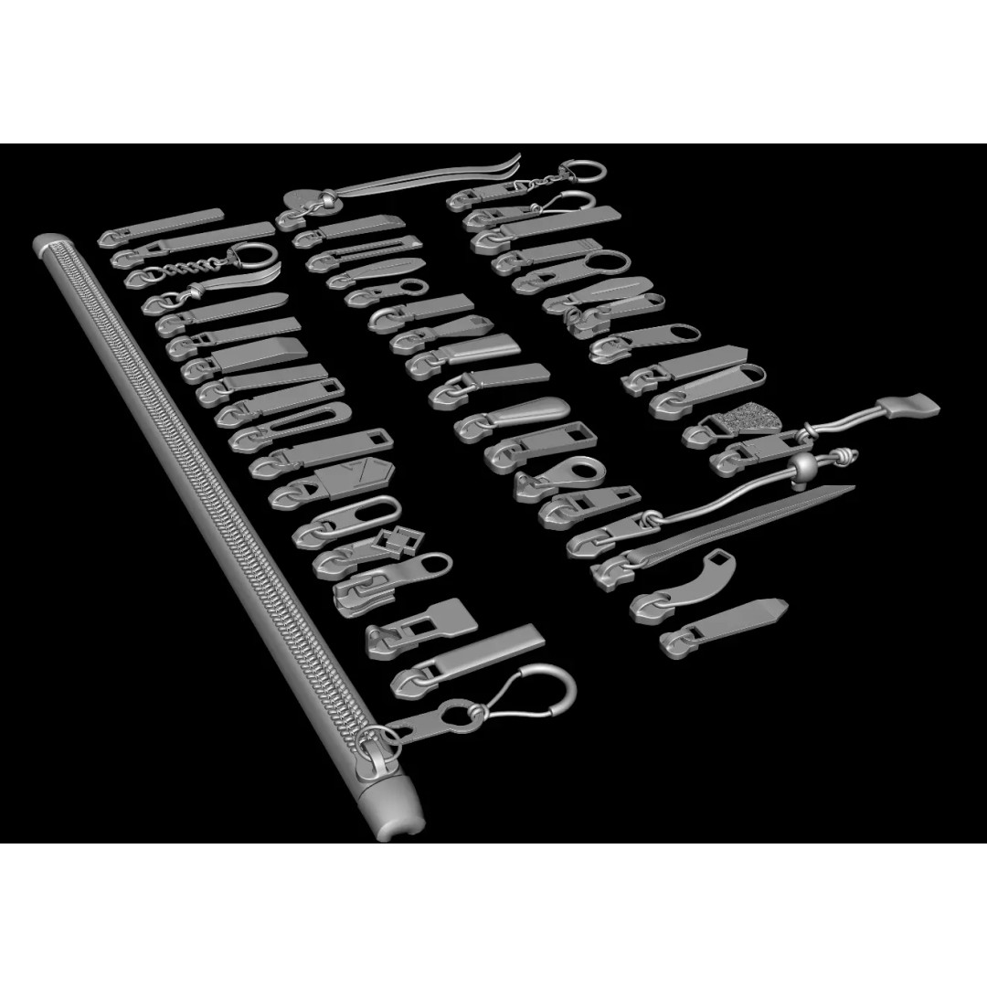 Zipper Puller 3D Model – Low Poly Collection for Fashion & Design