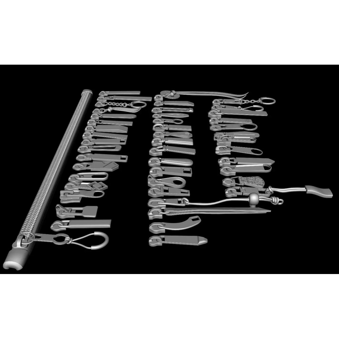 Zipper Puller 3D Model – Low Poly Collection for Fashion & Design - View 11