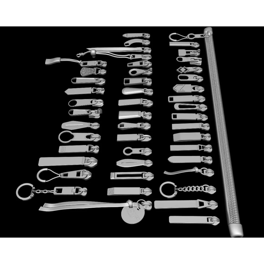 Zipper Puller 3D Model – Low Poly Collection for Fashion & Design - View 12