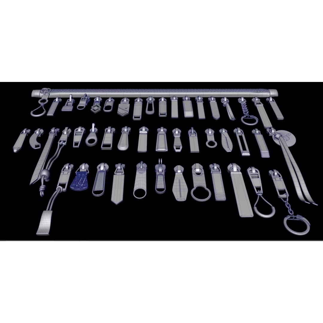 Zipper Puller 3D Model – Low Poly Collection for Fashion & Design - View 7