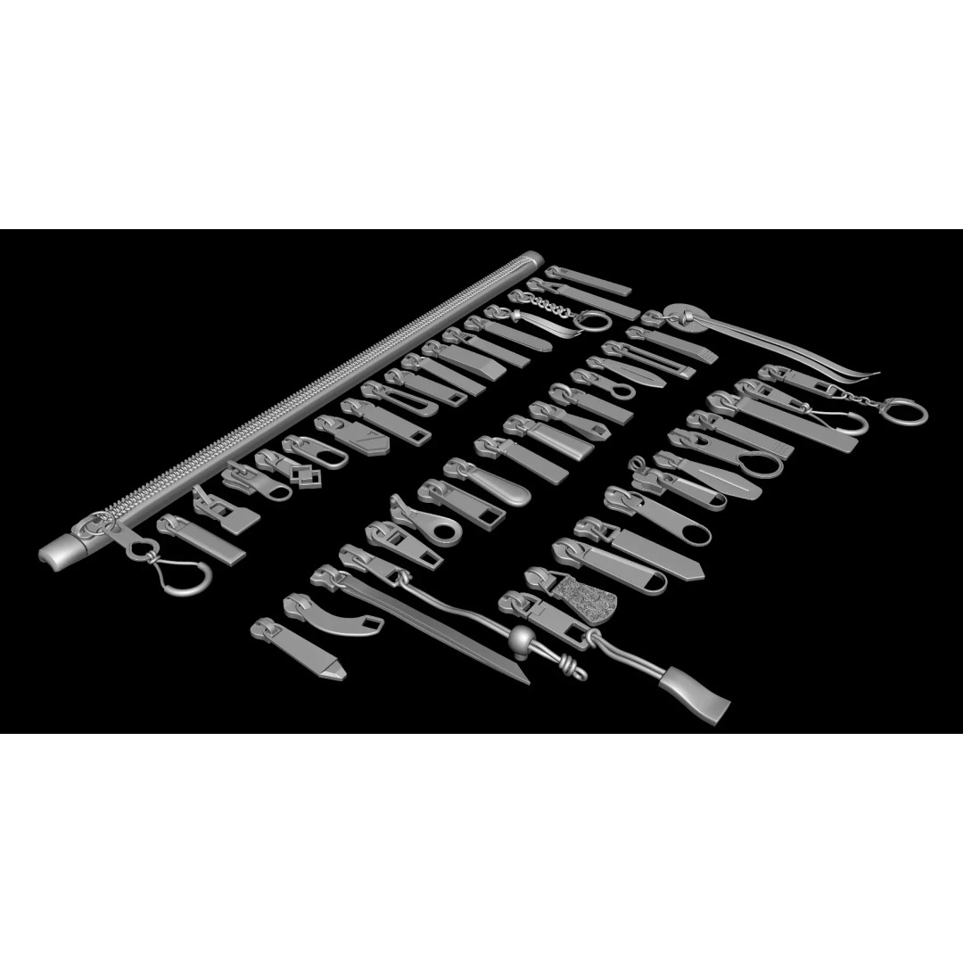 Zipper Puller 3D Model – Low Poly Collection for Fashion & Design - View 9
