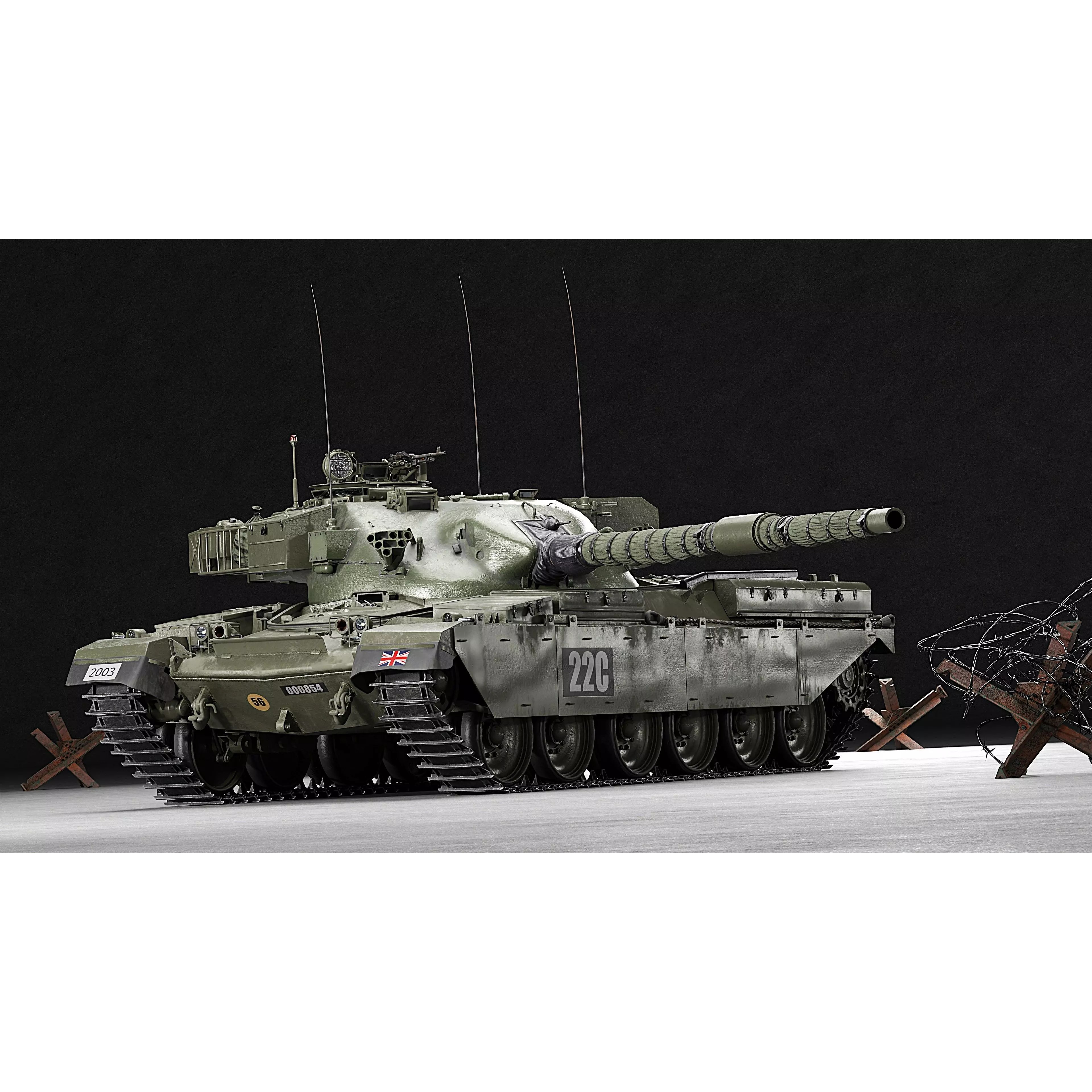 Chieftain Mk5 - Game-Ready 3D Model - View 3