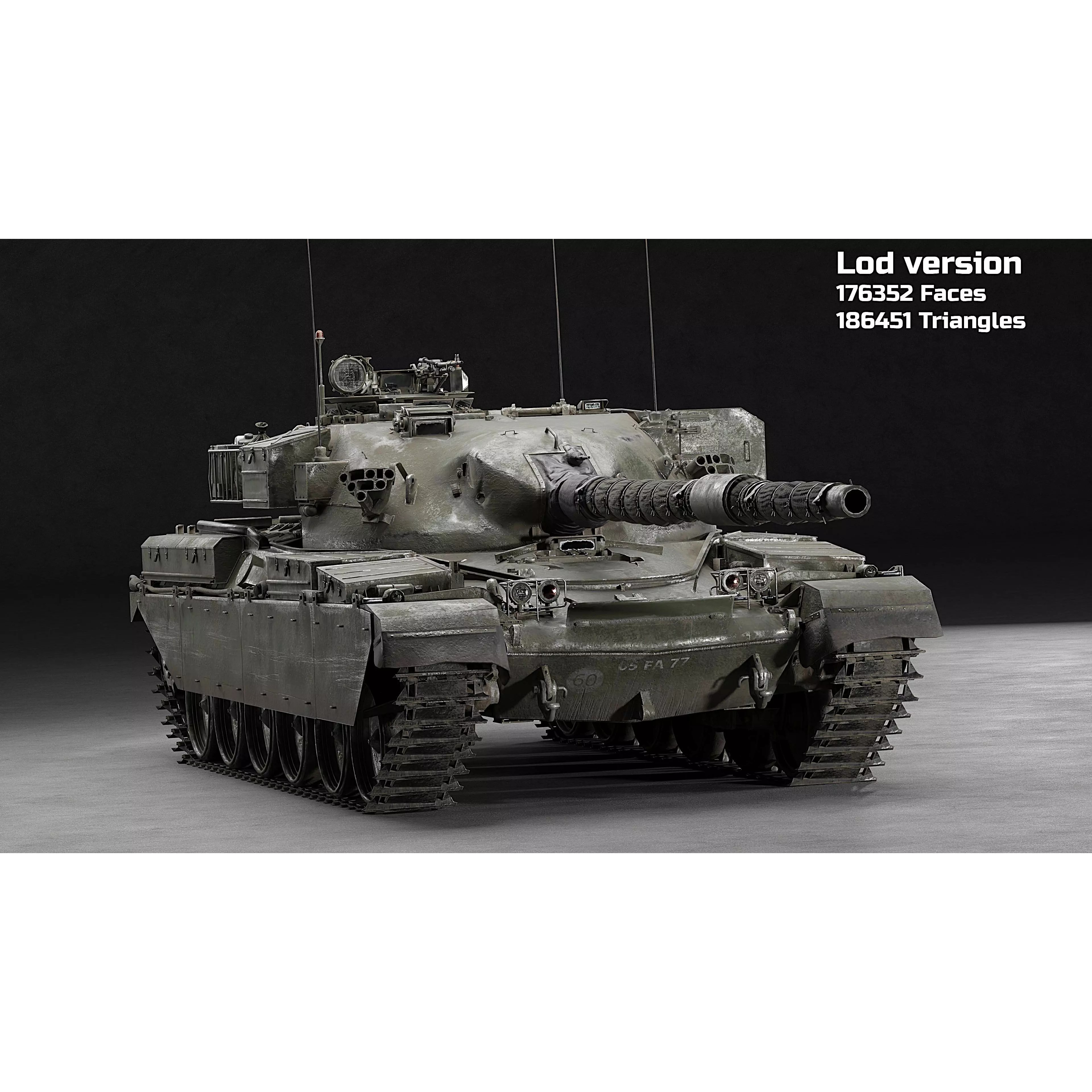 Chieftain Mk5 - Game-Ready 3D Model - View 43