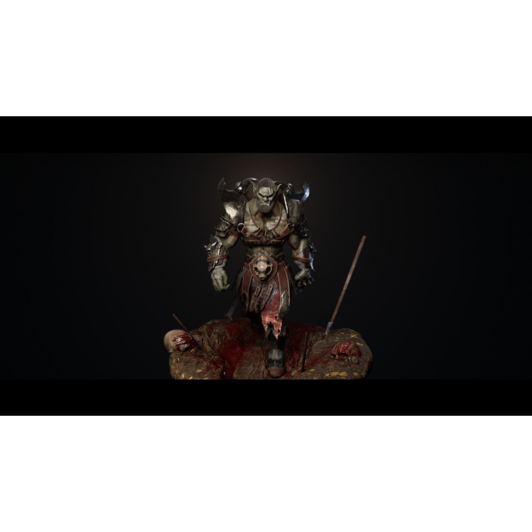 Goblin Champion 3D Model – Low Poly Animated Rigged Character, FBX - View 11