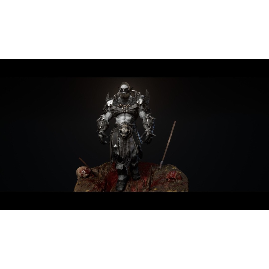 Goblin Champion 3D Model – Low Poly Animated Rigged Character, FBX - View 14