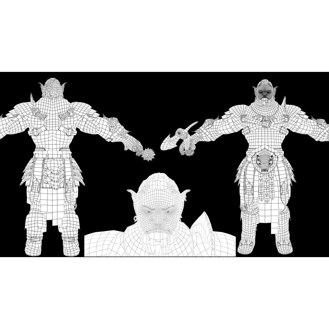 Goblin Champion 3D Model – Low Poly Animated Rigged Character, FBX - View 15
