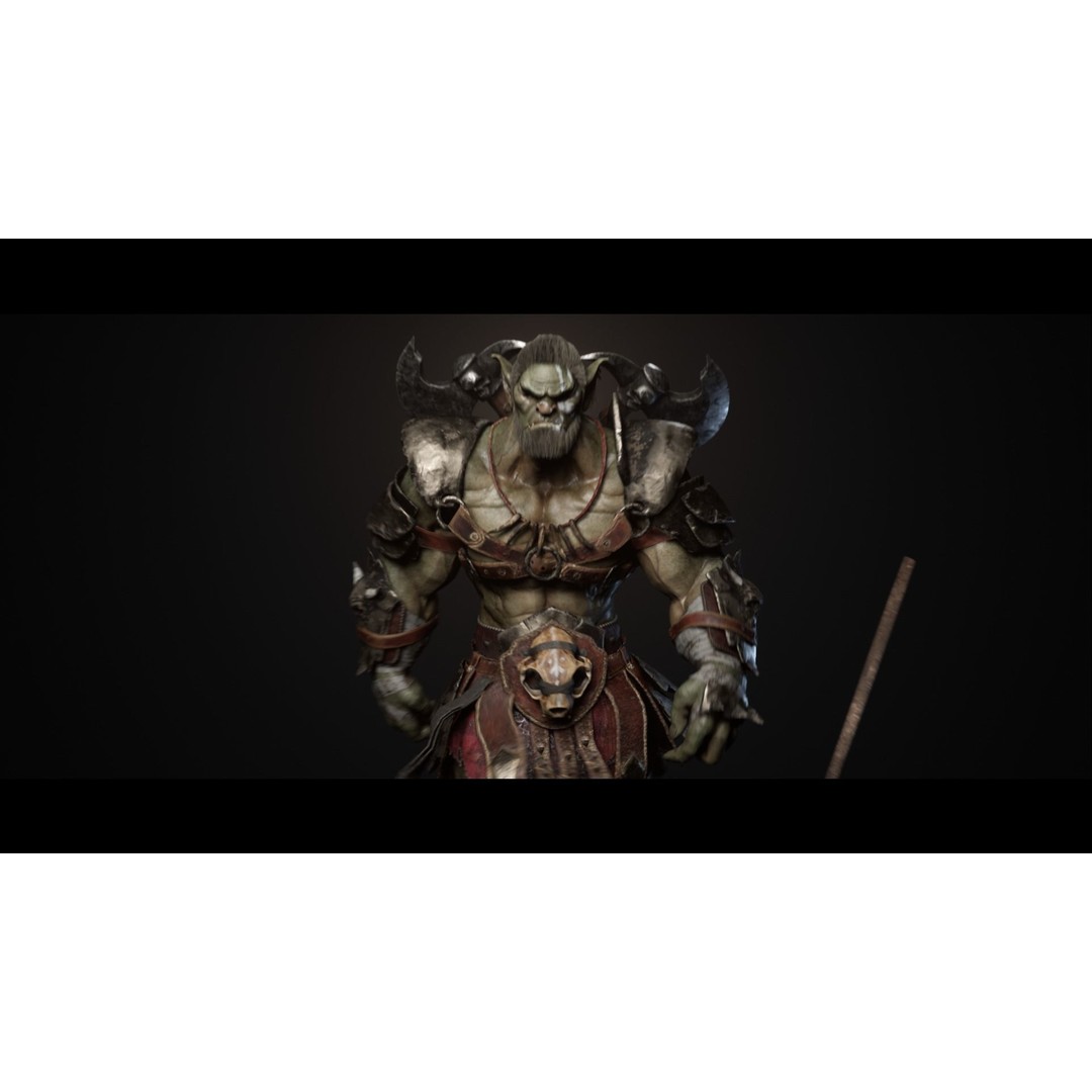 Goblin Champion 3D Model – Low Poly Animated Rigged Character, FBX - View 4