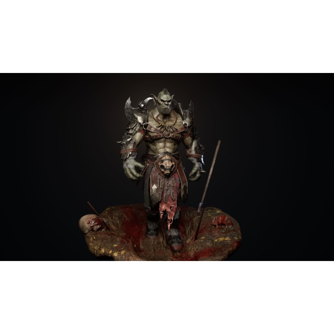 Goblin Champion 3D Model – Low Poly Animated Rigged Character, FBX - View 5
