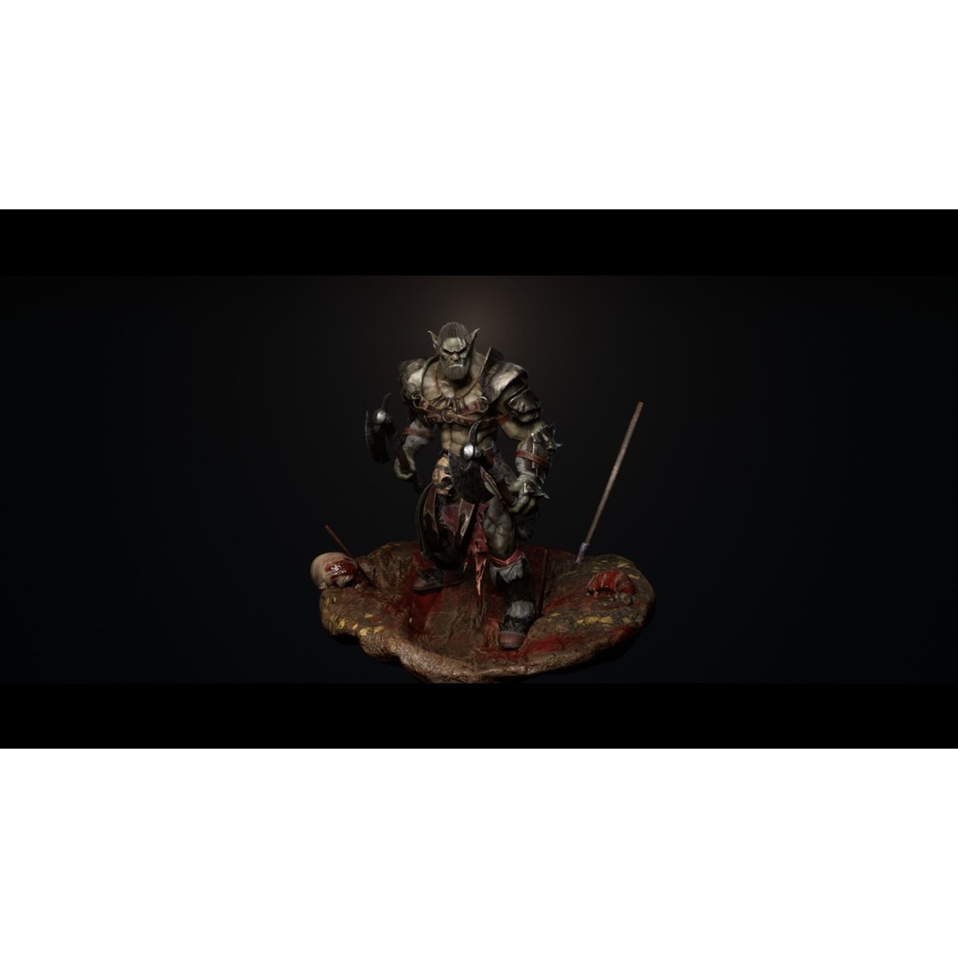 Goblin Champion 3D Model – Low Poly Animated Rigged Character, FBX - View 8