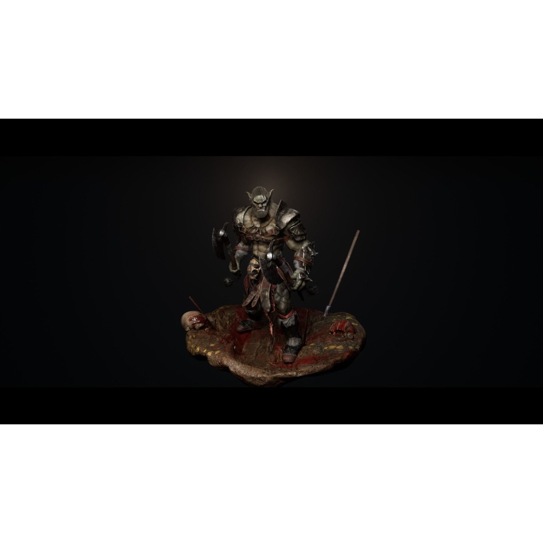 Goblin Champion 3D Model – Low Poly Animated Rigged Character, FBX - View 9
