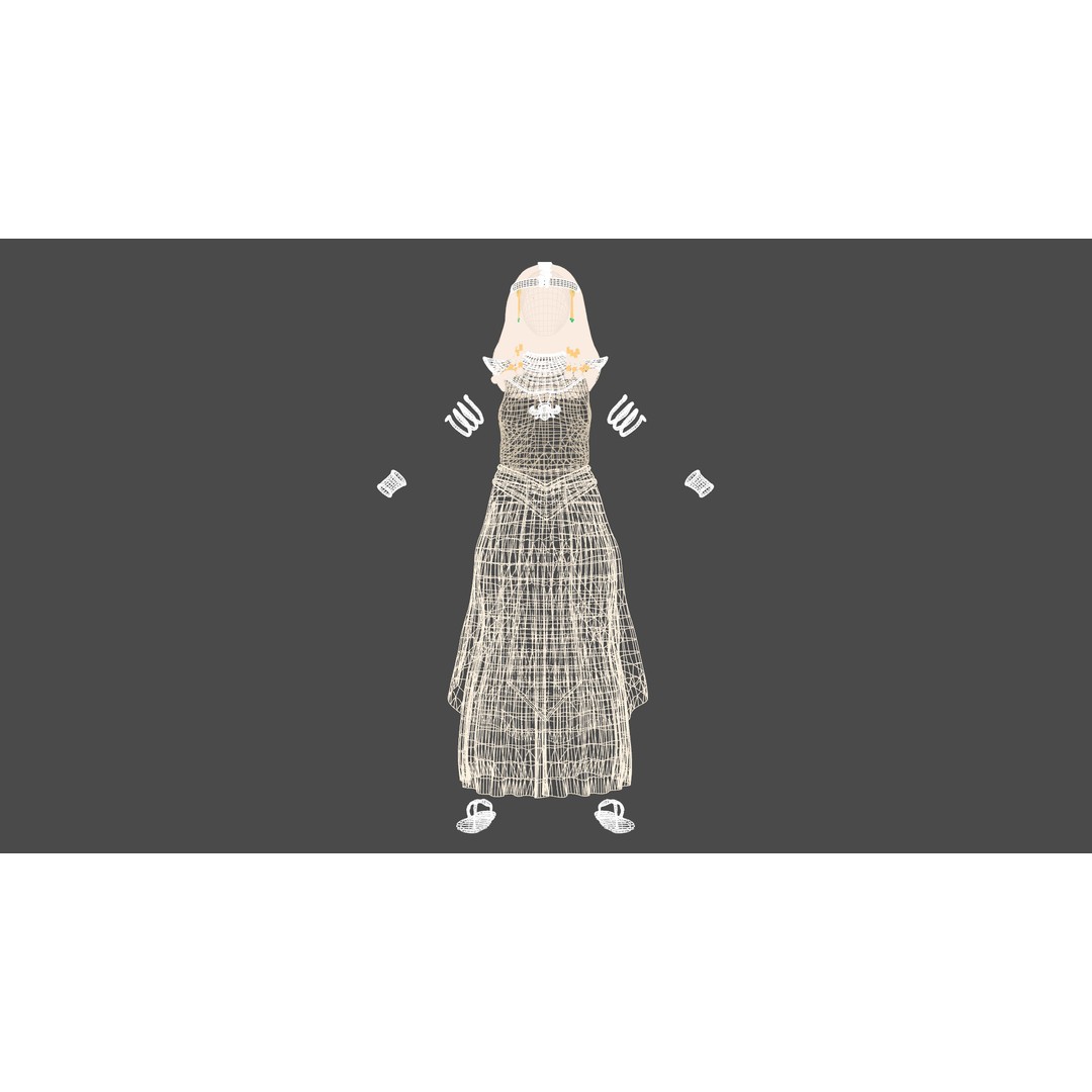 Cleopatra 3D Model – Rigged Low-Poly Character with PBR Textures