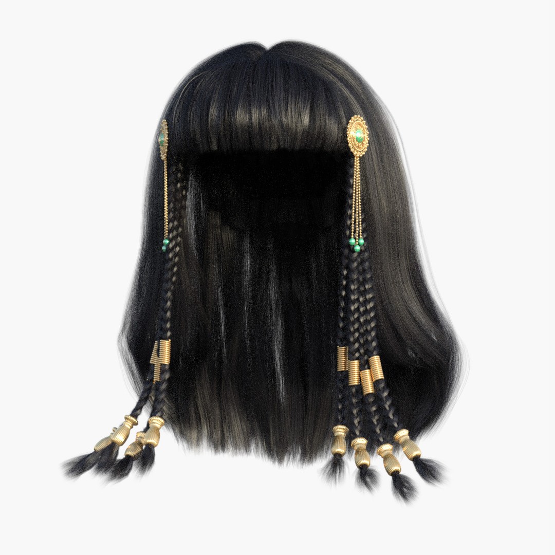 Cleopatra 3D Model – Rigged Low-Poly Character with PBR Textures - View 13