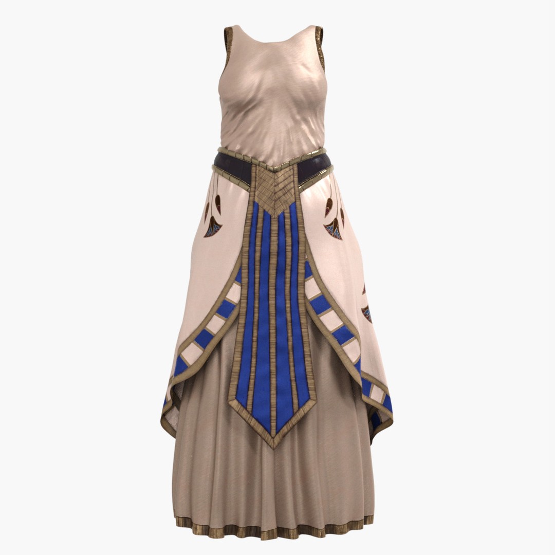 Cleopatra 3D Model – Rigged Low-Poly Character with PBR Textures - View 19
