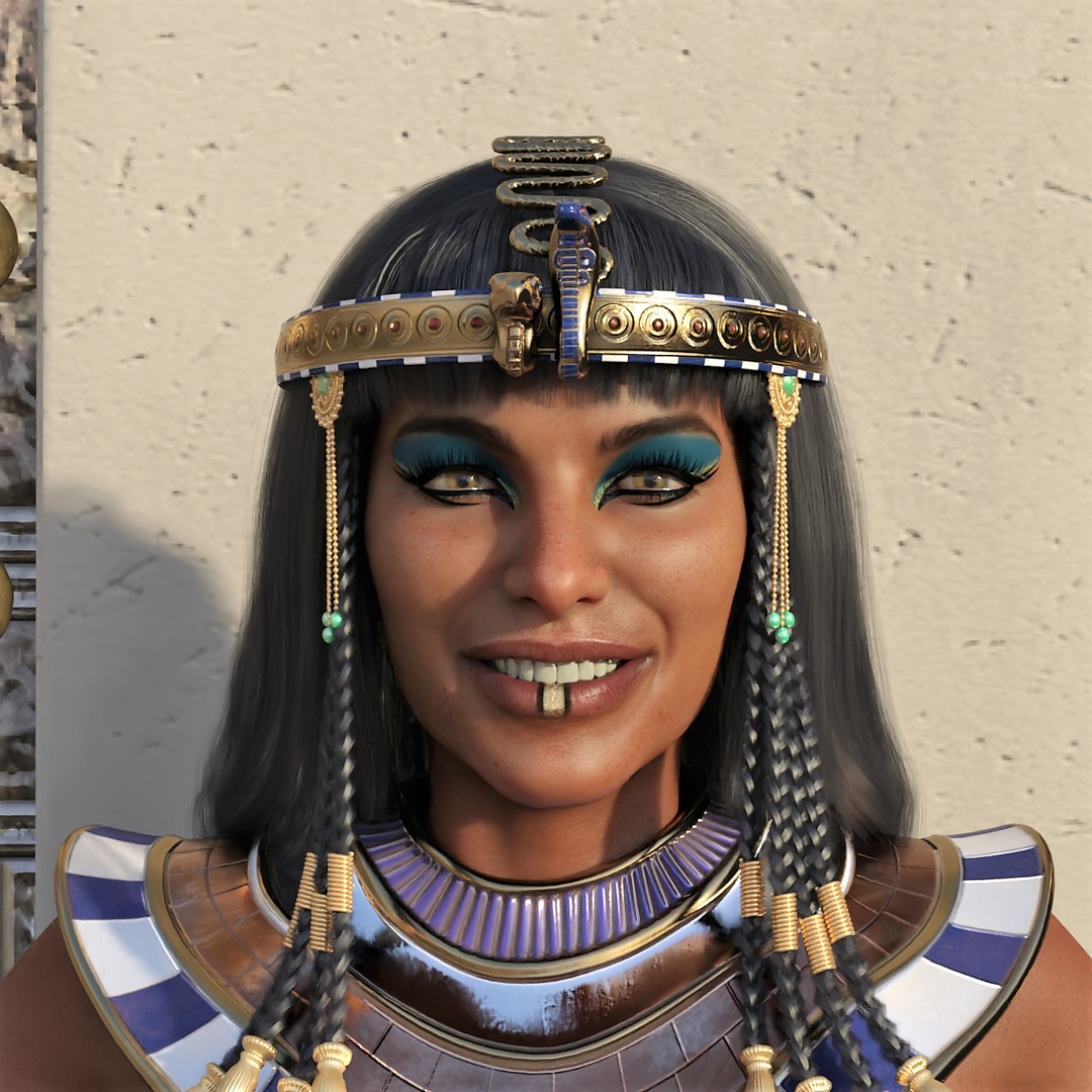 Cleopatra 3D Model – Rigged Low-Poly Character with PBR Textures - View 4