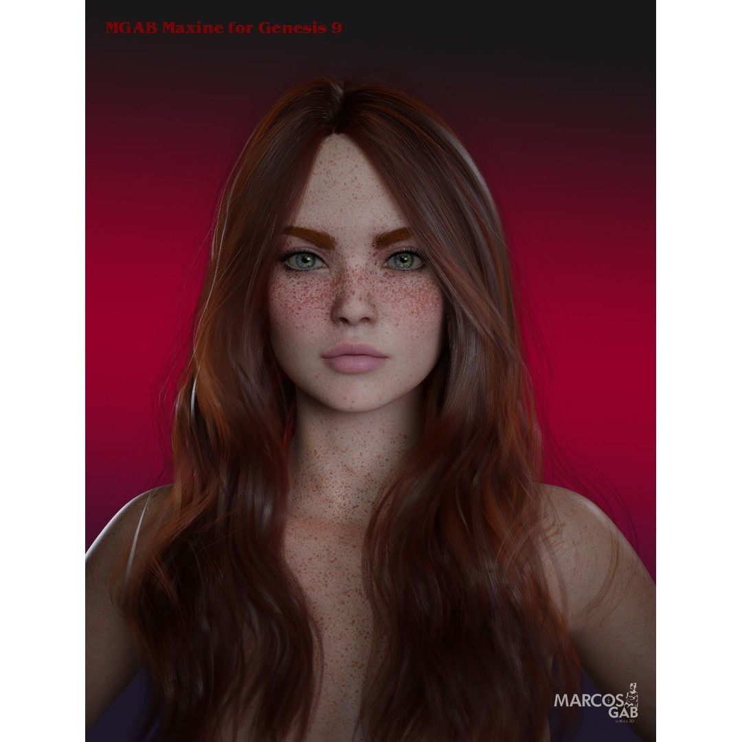 MGAB Maxine 3D Model – Realistic Female Character for Genesis 9 - View 4