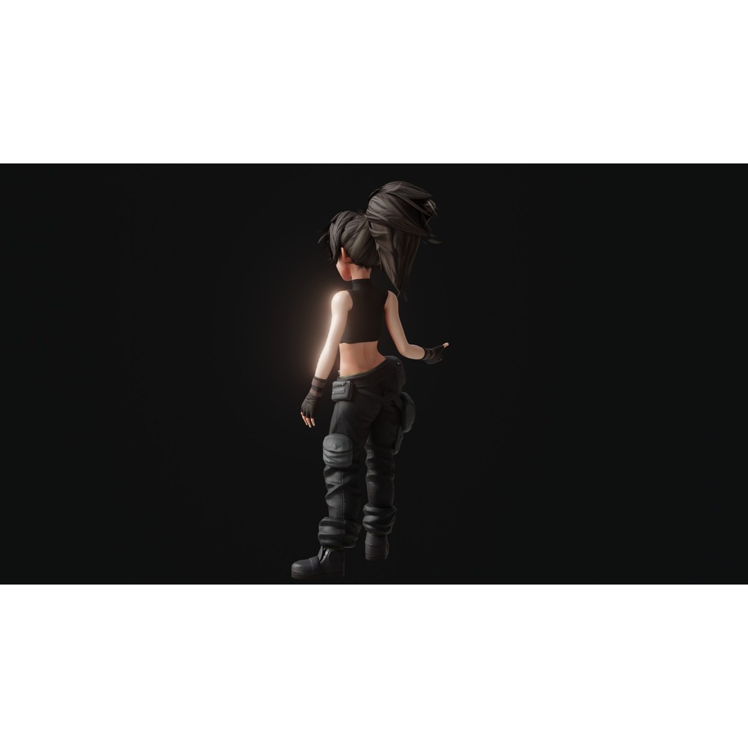 Fantasy Engineer 3D Model – Low Poly Rigged Character, FBX, Blender