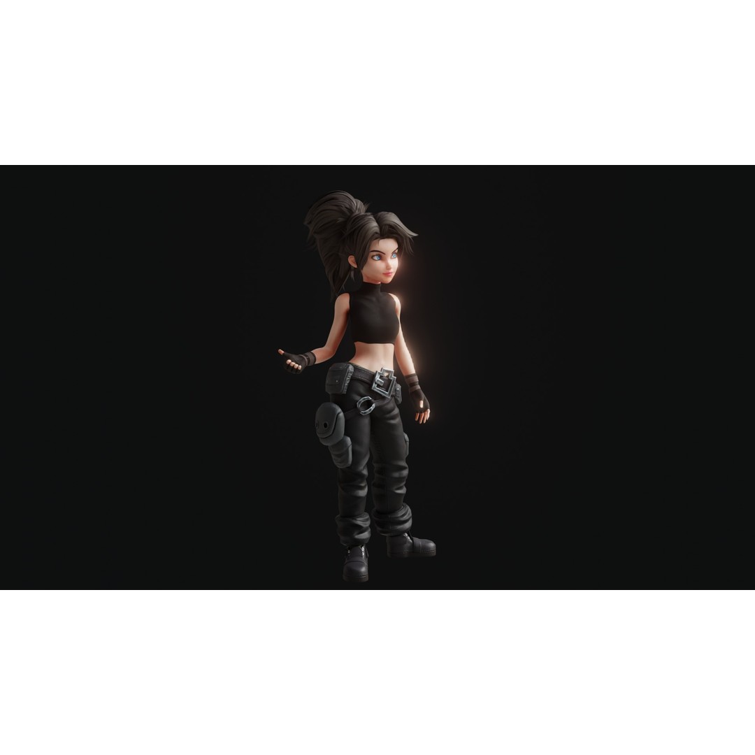 Fantasy Engineer 3D Model – Low Poly Rigged Character, FBX, Blender - View 21