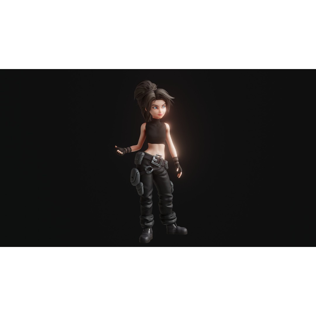 Fantasy Engineer 3D Model – Low Poly Rigged Character, FBX, Blender - View 23