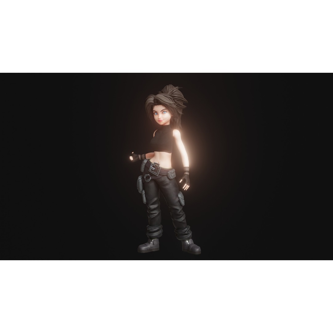 Fantasy Engineer 3D Model – Low Poly Rigged Character, FBX, Blender - View 25
