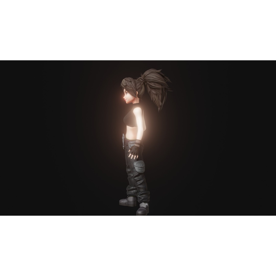 Fantasy Engineer 3D Model – Low Poly Rigged Character, FBX, Blender - View 29
