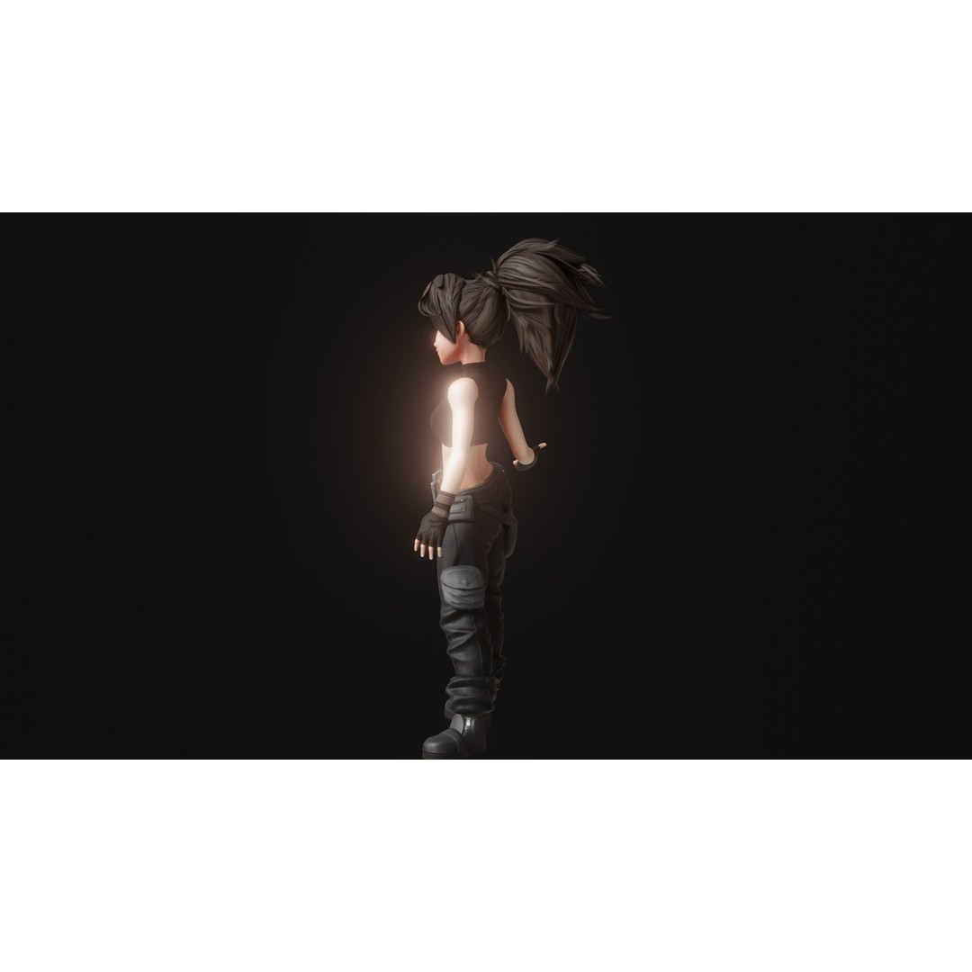 Fantasy Engineer 3D Model – Low Poly Rigged Character, FBX, Blender - View 31