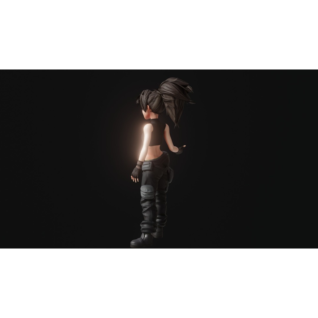 Fantasy Engineer 3D Model – Low Poly Rigged Character, FBX, Blender - View 32