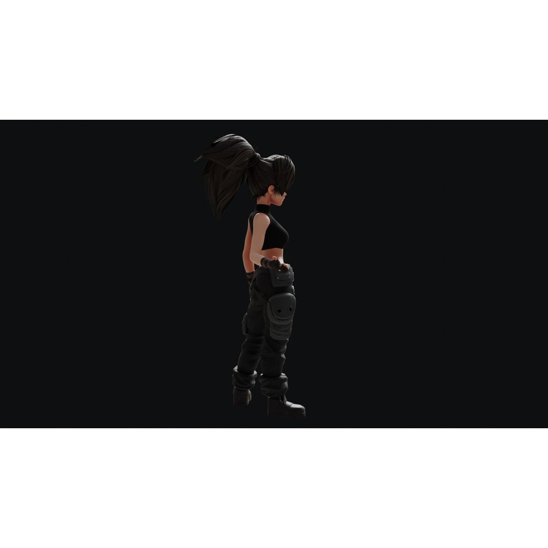 Fantasy Engineer 3D Model – Low Poly Rigged Character, FBX, Blender - View 39