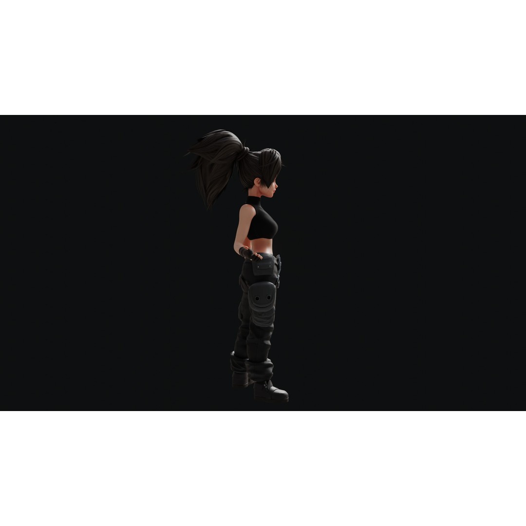 Fantasy Engineer 3D Model – Low Poly Rigged Character, FBX, Blender - View 40