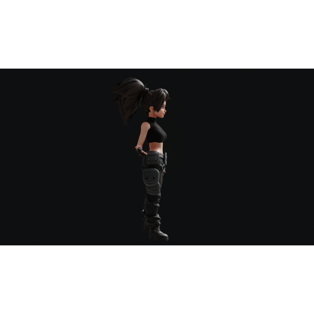 Fantasy Engineer 3D Model – Low Poly Rigged Character, FBX, Blender - View 41