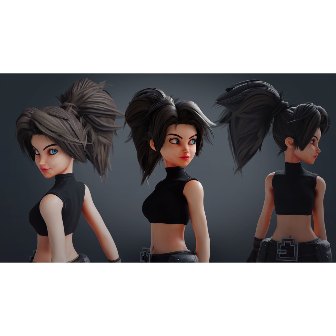 Fantasy Engineer 3D Model – Low Poly Rigged Character, FBX, Blender - View 5