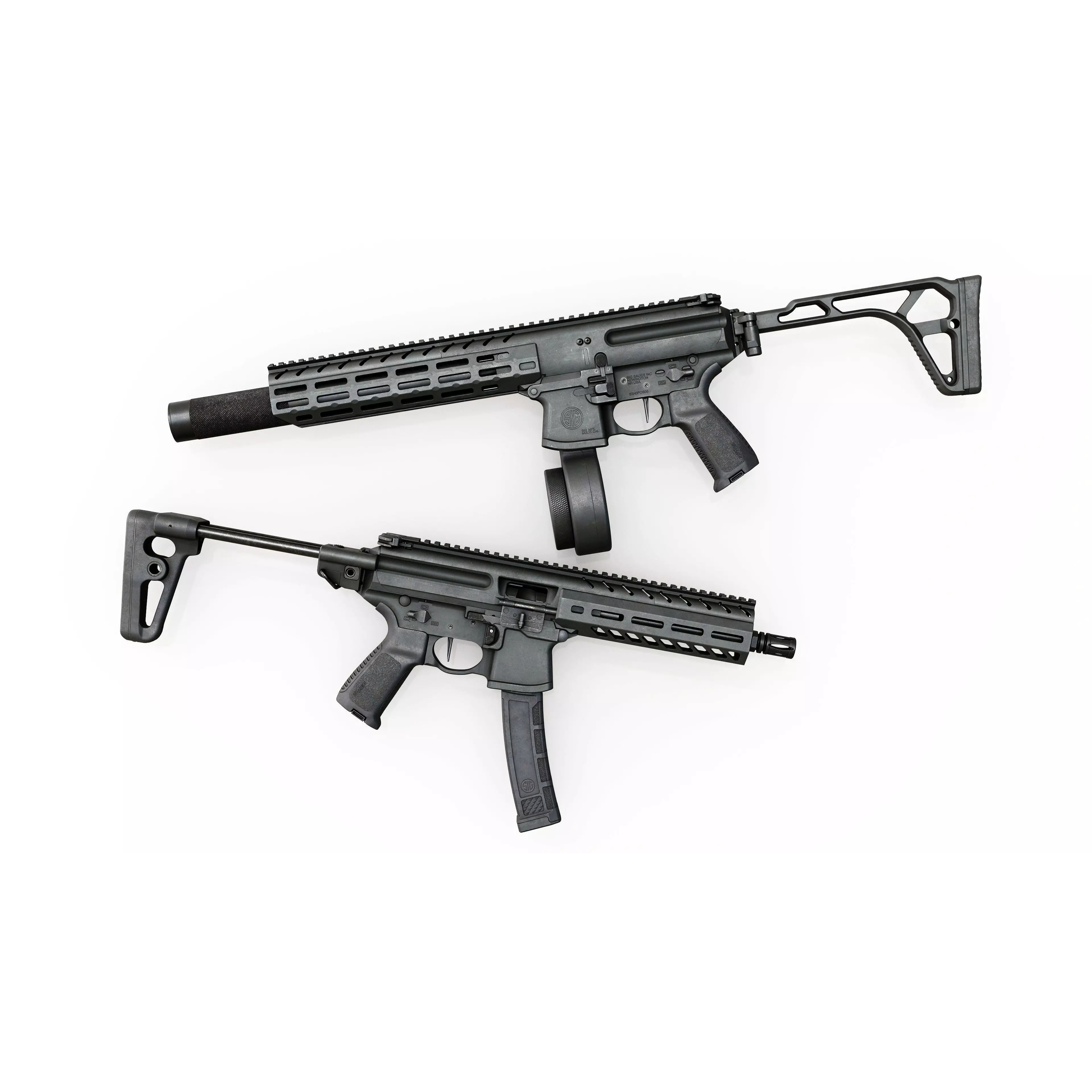 Sig Sauer MPX Submachine Gun - Low-Poly Game-Ready 3D Model - View 2